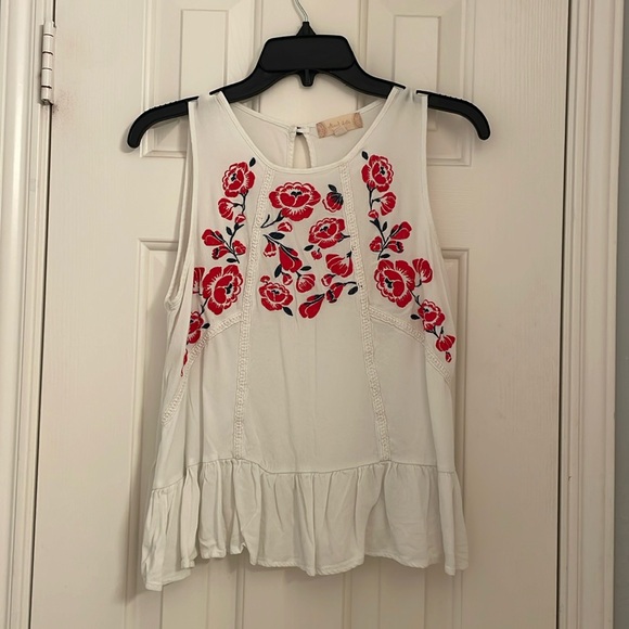 Altar'd State Tops - Altar’d State floral embroidered peplum top
